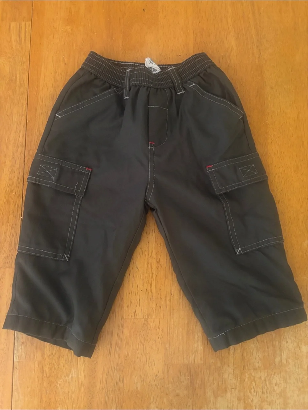 Vintage Baby GAP Dark Gray Cargo lined Pants 12-18 mo